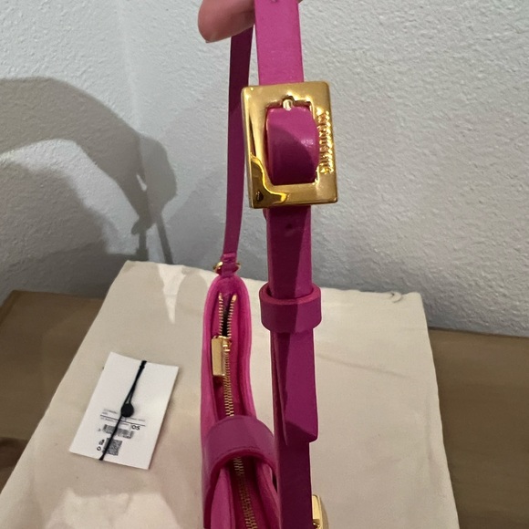 JACQUEMUS Pink Le Raphia 'Le Bisou Cadenas' Bag NWT in dust bag - Picture 6 of 12